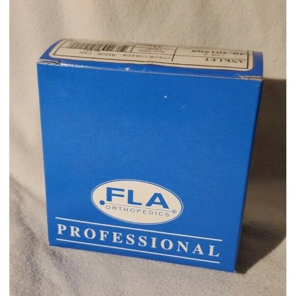 FLA Ankle Brace Nylon Latex Free Arthritis Care Joint Closed Heel Size M Beige - Picture 3 of 5